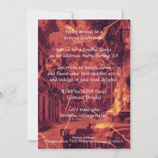 誕生祝い招待状 招待状 (裏面)