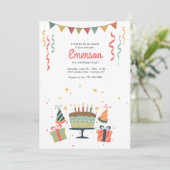 誕生祝い招待状 招待状 (スタンド正面)