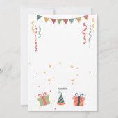 誕生祝い招待状 招待状 (裏面)