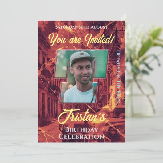 誕生祝い招待状 招待状 (スタンド正面)