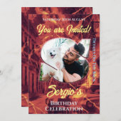 誕生祝い招待状 招待状 (正面/裏面)