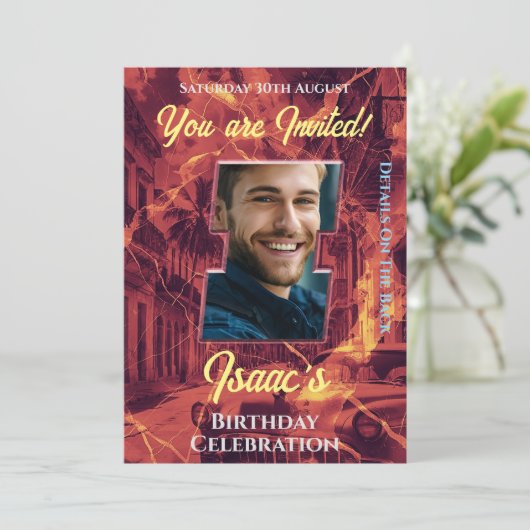 誕生祝い招待状 招待状 (スタンド正面)