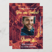 誕生祝い招待状 招待状 (正面/裏面)