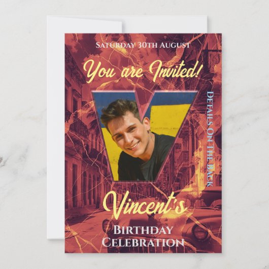 誕生祝い招待状 招待状 (正面)