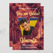 誕生祝い招待状 招待状 (正面/裏面)