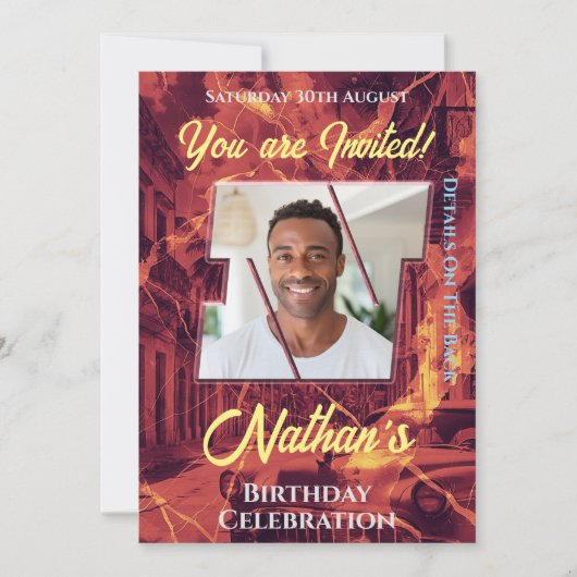 誕生祝い招待状 招待状 (正面)