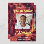 誕生祝い招待状 招待状 (正面/裏面)