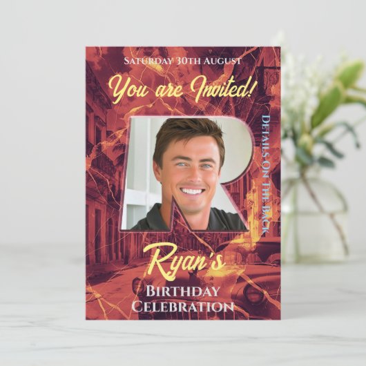 誕生祝い招待状 招待状 (スタンド正面)