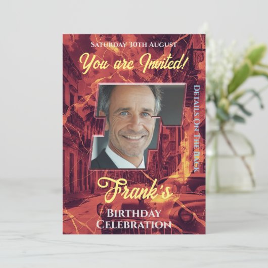 誕生祝い招待状 招待状 (スタンド正面)