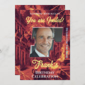 誕生祝い招待状 招待状 (正面/裏面)