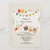 誕生祝い招待状 招待状 (正面/裏面)