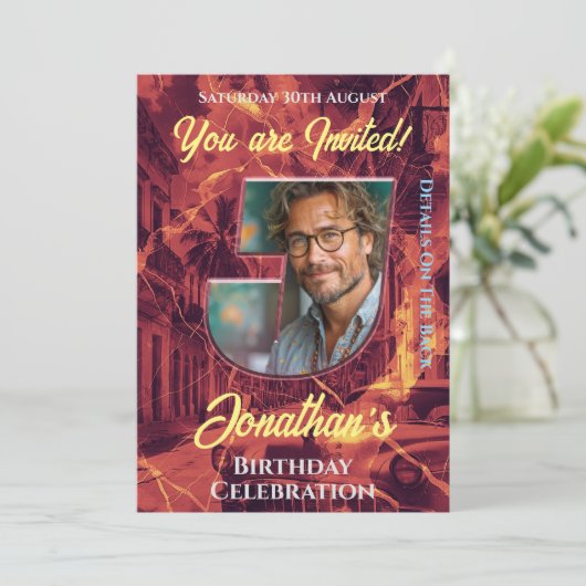 誕生祝い招待状 招待状 (スタンド正面)