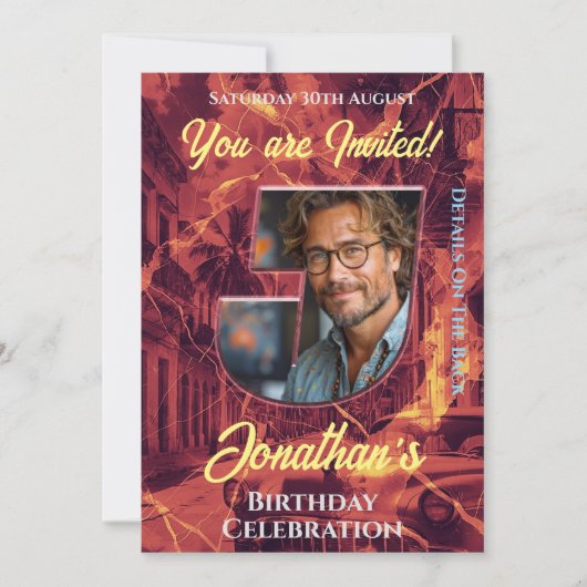 誕生祝い招待状 招待状 (正面)