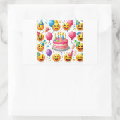 誕生祝い絵文字セット 長方形シール (バッグ)