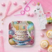 誕生祝い7インチ紙プレート ペーパープレート (パーティー)