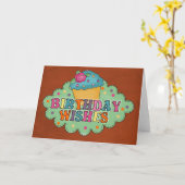 誕生祝い カード (黄色い花)