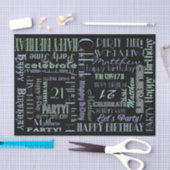 誕生祝い!パステルカッコいいズNAMEとAGE 薄葉紙 (クラフト)