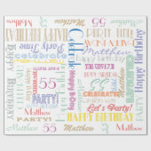 誕生祝い!フォントグラフィの名前と年齢 ラッピングペーパー (フラット)