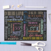 誕生祝い!フォントグラフィの名前と年齢 薄葉紙 (クラフト)