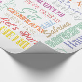 誕生祝い!フォントグラフィ名前をカスタムする ラッピングペーパー (角)