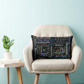 誕生祝い!名前をカスタムするカッコいいと年齢 ランバークッション (椅子)