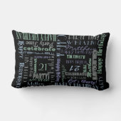 誕生祝い!名前をカスタムするカッコいいと年齢 ランバークッション (裏面)