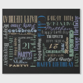 誕生祝い!微妙な名前をカスタムすると年齢 ラッピングペーパー (フラット)