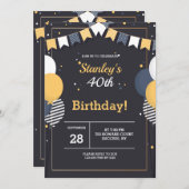 誕生祝い 招待状 (正面/裏面)