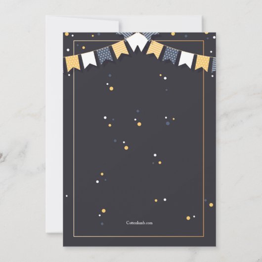 誕生祝い 招待状 (裏面)