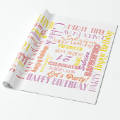 誕生祝い!暖かい名前をカスタムするとAGE ラッピングペーパー (アンロールド)