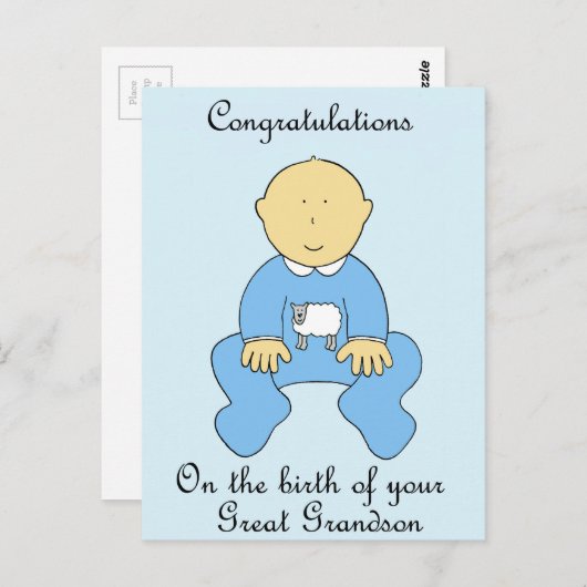 誕生素晴らしおめでとう ポストカード (正面/裏面)