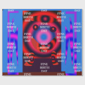 誕生素晴らしDAY_Gift_RED_GRAY_BLUE_BLACK ラッピングペーパー (フラット)