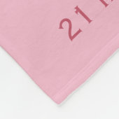 誕生統計コアラベアーピンクグリーン熱帯花 フリースブランケット (角)