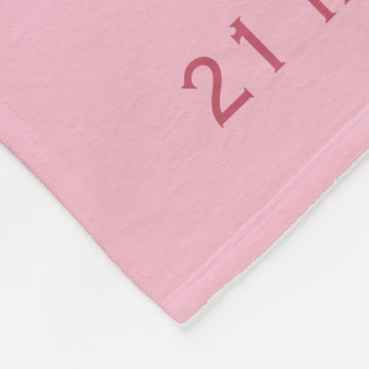 誕生統計コアラベアーピンクグリーン熱帯花 フリースブランケット (角)