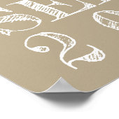 誕生統計サインタイポグラフィニュートラルモダン写真 ポスター (角)