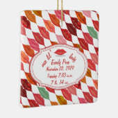 誕生統計ヒップスターベビーガールレトロリールレディ セラミックオーナメント (右)