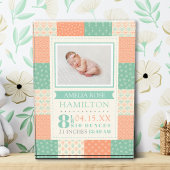 誕生統計フォトベビーガラスフォトブロック フォトブロック