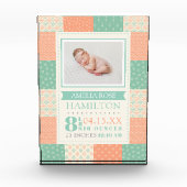 誕生統計フォトベビーガラスフォトブロック フォトブロック (正面)