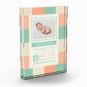 誕生統計フォトベビーガラスフォトブロック フォトブロック (左)