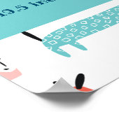 誕生統計プリントおもしろい犬 ポスター (角)