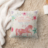 誕生統計ベビーガールマジカルクリージャーユニコーン クッション (ブランケット)