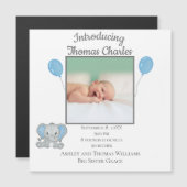 誕生統計ボーイブルーエレファントベビー発表 (正面/裏面)