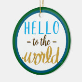 誕生統計名こんにちはWorld Data Blueへ セラミックオーナメント (左)