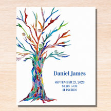 誕生統計子供部屋テーブルトッププラークとイーゼル