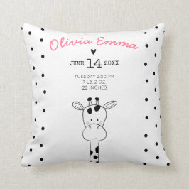 誕生統計子供部屋装飾用クッションキモダンリン クッション