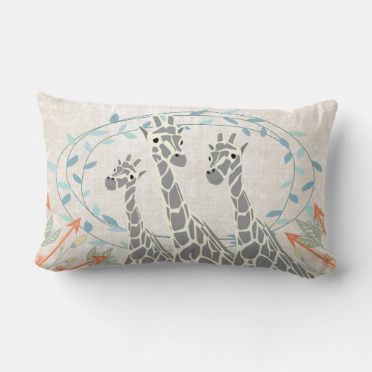 誕生統計男の赤ちゃんジャングルクリージャーキリン ランバークッション (裏面)