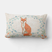 誕生統計男の赤ちゃんフォレスト子供部屋キツネ ランバークッション (裏面)