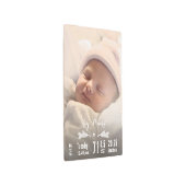 誕生統計男の赤ちゃん写真と誕生記録 メタルプリント (3/4)