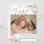 誕生統計2フォトオーバーレイスクリプト生まれたばかりのベビー 案内状 (正面)