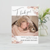 誕生統計2フォトオーバーレイスクリプト生まれたばかりのベビー 案内状 (スタンド正面)